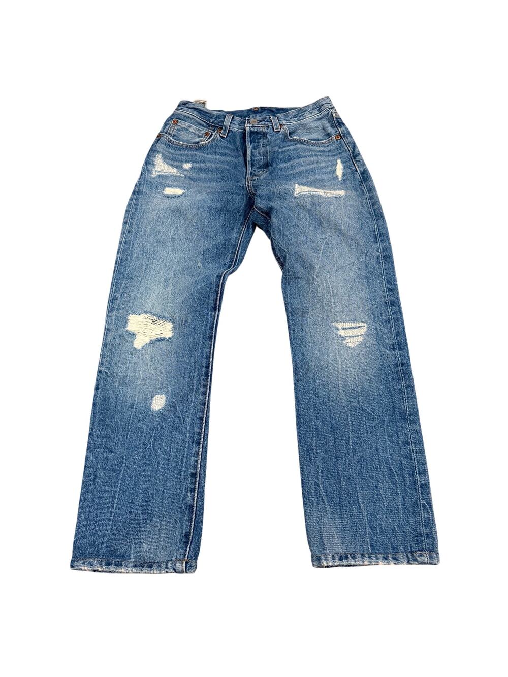 Levi's 501 Women's Anniversary Edition Distressed Denim Jeans Size 26